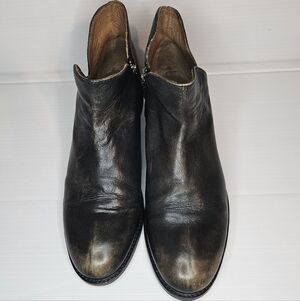 Frye Black Leather Ankle Booties